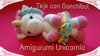 Unicornio  Teje con GanchiBol  Tutorial paso a paso [upl. by Rillis]