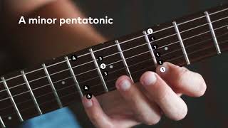 The A Minor Pentatonic Scale 1st Position [upl. by Terrie224]