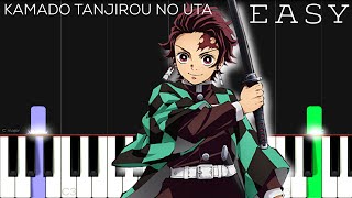 Demon Slayer  Kimetsu no Yaiba Ep19 ED  “Kamado Tanjiro no Uta”  EASY Piano Tutorial [upl. by Annahsirhc197]