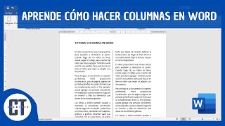 Como Escribir en Columnas en Word [upl. by Trevethick]