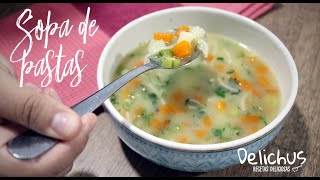 SOPA DE PASTAS CON VERDURAS  RECETA PARA PRINCIPIANTES [upl. by Malkah]