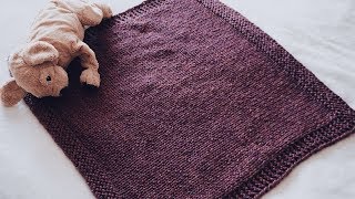 HOW TO KNIT A BABY BLANKET  EASY TUTORIAL  CJ Design By Daniis Ways [upl. by Ennayar]