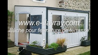 Configurez votre bâche pour fermeture de terrasse Edavray® [upl. by Ecirehc]