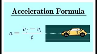 Acceleration Formula with Velocity and Time [upl. by Yrok211]