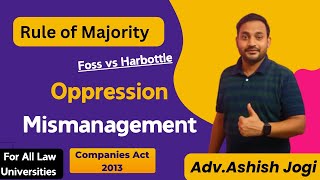 Majority Rule  Oppression and Mismanagement  Company Law [upl. by Esirehc]