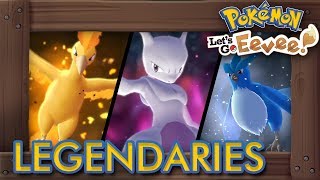 Pokémon Lets Go Pikachu amp Eevee  All Legendary Pokémon Locations [upl. by Eillak]