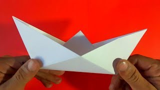 Como hacer un barco de papel  How to make a paper boat Origami [upl. by Yelrac675]