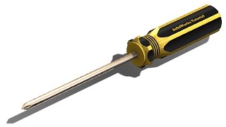 SolidWorks Tutorial 235 screw driver basic cut [upl. by Euf657]