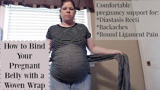 How to Bind Your Pregnant Belly with a Woven Wrap for Comfortable Pregnancy Support [upl. by Dirk65]