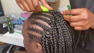 Crochet Braids using Preloop Box Braids Done in 1 hr 30 mins [upl. by Gaskin]