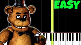 Five Nights At Freddys Theme Song Easy Piano Tutorial SynthesiaSheet Music [upl. by Ahseikal]