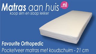 Pocketveer matras met koudschuim type Favourite Orthopedic  Matrasaanhuisnl [upl. by Kelton683]