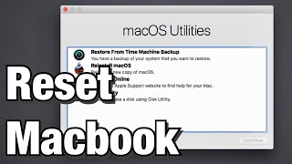 How to Reset a Macbook Air to Factory Settings [upl. by Melly]