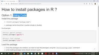 How to install packages in R and RStudio [upl. by Bashemath]