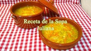 Receta de sopa de verduras o sopa juliana [upl. by Kcid]