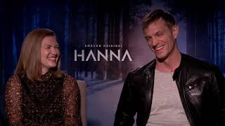 Mireille Enos amp Joel Kinnaman Interview Hanna [upl. by Kenna284]