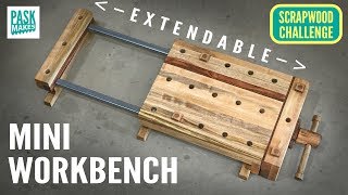 Mini Workbench Extendable  Scrapwood Challenge Ep18 [upl. by Noffihc931]