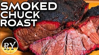 Smoked Chuck Roast On The Weber Kettle [upl. by Zevahc]