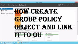 How to Create and Link a Group Policy Object in Active Directory [upl. by Cordalia]