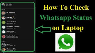 Laptop Me Whatsapp Status Check Kaise Kare  How To Check Whatsapp Status on Laptop In Hindi [upl. by Ttam]