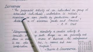 Entrepreneurship  Meaning And Definition Tamil TN PLUS TWO COMMERCE [upl. by Leuqcar]