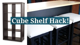 BEST Cube Shelf Makeover EVER  Easy Kitchen Island on Wheels [upl. by Riggs959]