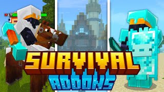 BEST Survival Addons for MCPE 120 [upl. by Ecyarg287]