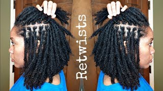 How I RETWIST My Locs  Naturally Michy [upl. by Danae]