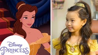 Belle Inspired Hair Tutorial  Disney Princess [upl. by Heywood671]