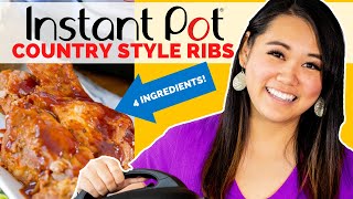 Instant Pot Country Style Ribs with 4 Ingredients [upl. by Elaval]