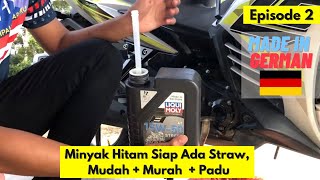 Tutorial Tukar Minyak Hitam Yamaha LC135  Minyak Hitam Terbaik Liqui Moly 15W50 Vlog EP2 DausDK [upl. by Brookner]