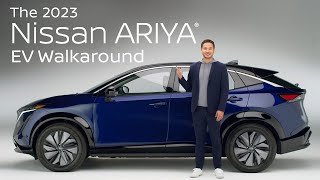 2023 Nissan ARIYA Electric SUV Walkaround amp Review [upl. by Kinchen594]