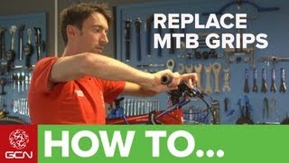 How To Change Mountain Bike Grips [upl. by Ahsenak801]