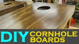 How To Make DIY Cornhole Boards [upl. by Cailean]