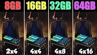 How Much RAM Do Games Need 8GB vs 16GB vs 32GB vs 64GB [upl. by Asaeret]