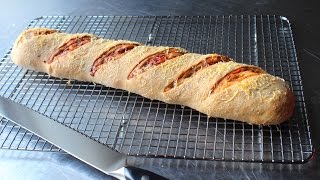 Salami Bread  How to Make a Stuffed Bread Recipe [upl. by Eifos]