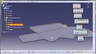 CATIA Lamiera Generative Sheetmetal Design [upl. by Lotsyrc]