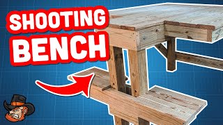 DIY Adjustable Shooting Bench  Plans [upl. by Oidgime]