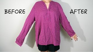 QUICK FIX  Shorten Sleeves with Button Cuff [upl. by Kathlin978]