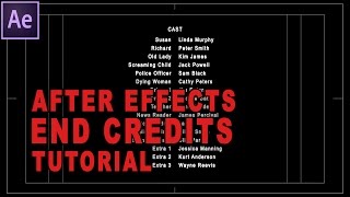 After Effects Tutorial  How To Create Professional Rolling End Credits For Your Film [upl. by Aria235]