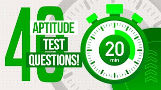 40 APTITUDE TEST QUESTIONS Includes Practice Questions amp Explanations PASS YOUR TEST WITH 100 [upl. by Aicilet]