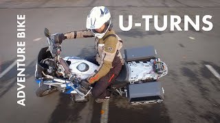 How To UTurn on Adventure Motorcycles  Works with Street Bikes Too [upl. by Aihtyc]