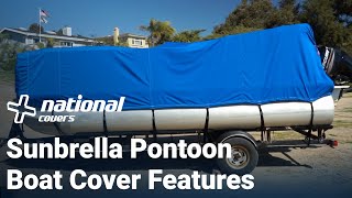 Pontoon Boat Cover Product Features  Sunbrella  National Covers [upl. by Ettenauq]