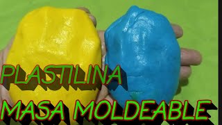 como hacer  PLASTILINA CASERA FACIL  expeeimento [upl. by Anitsirk542]