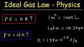 Ideal Gas Law Physics Problems With Boltzmanns Constant [upl. by Glyn809]