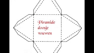 piramide doosje vouwen [upl. by Eiramaneet]