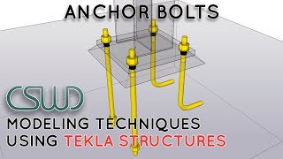 Anchor Bolts  Modeling Techniques Using Tekla Structures [upl. by Aisak]