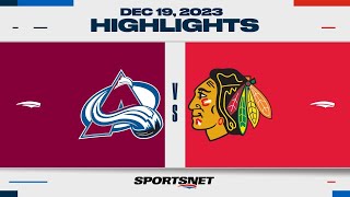 NHL Highlights  Avalanche vs Blackhawks  December 19 2023 [upl. by Holmun]