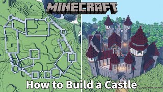 How to Build a Minecraft Castle from Start to Finish  Medieval Castle Lets Build GuideTutorial [upl. by Meares]