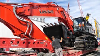 LinkBelts Largest Excavator Leaving CONEXPO 2020 [upl. by Johst]